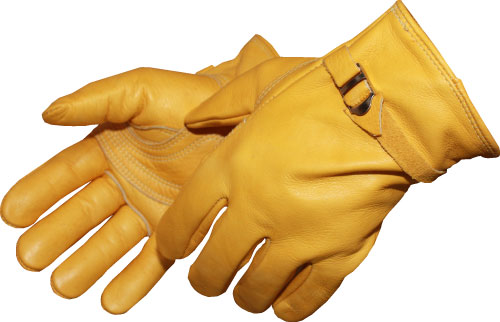 GLOVE LEATHER DRIVER COW;GOLDEN PREMIUM KEVLAR TH - Leather